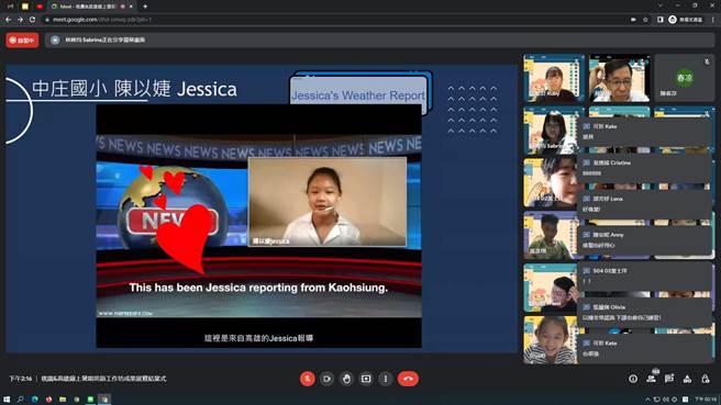 經過4周的英語課，學生英語程度大躍進。（陳超明教授提供／林志成台北傳真）