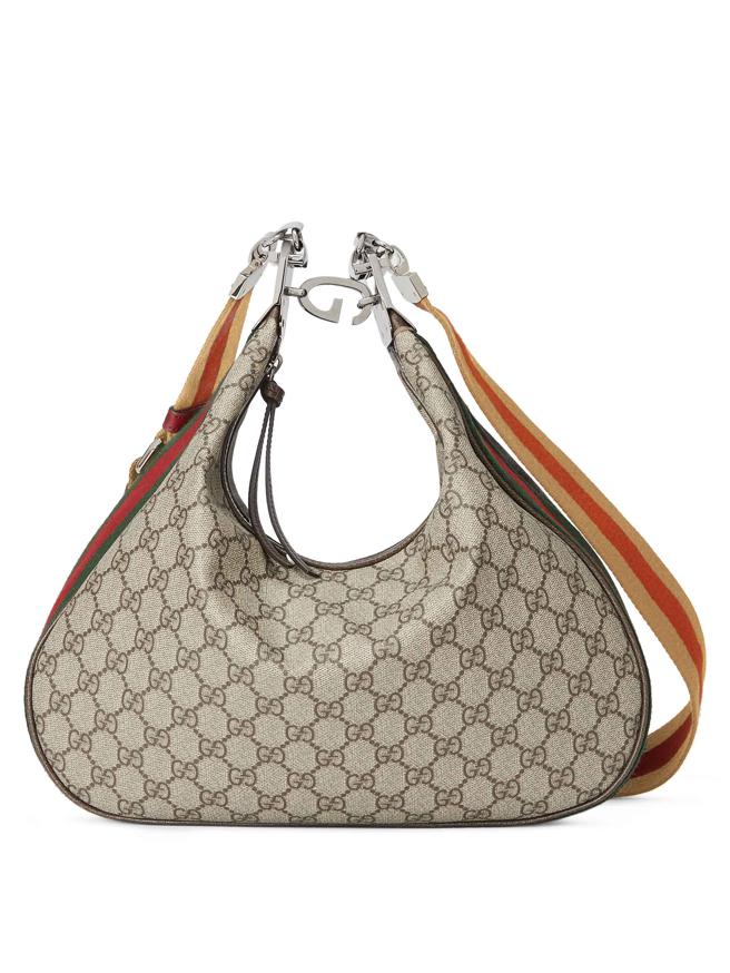 Gucci Attache 米色中號肩背提包，10萬6900元。（Gucci 提供）