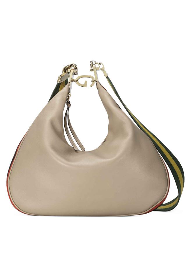 Gucci Attache 米色中號肩背提包，10萬6900元。（Gucci 提供）