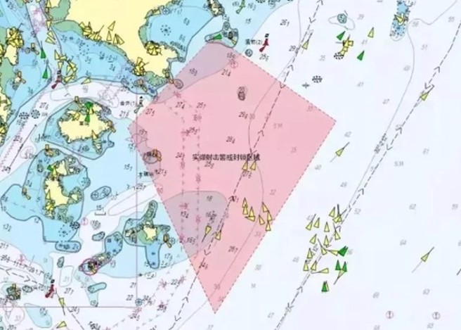 平潭海事局公布30日實彈演習區域。（取自平潭海事局）