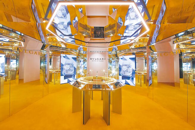 「宝格丽Octo 8项世界纪录10周年纪念展览」空景照。（宝格丽提供）