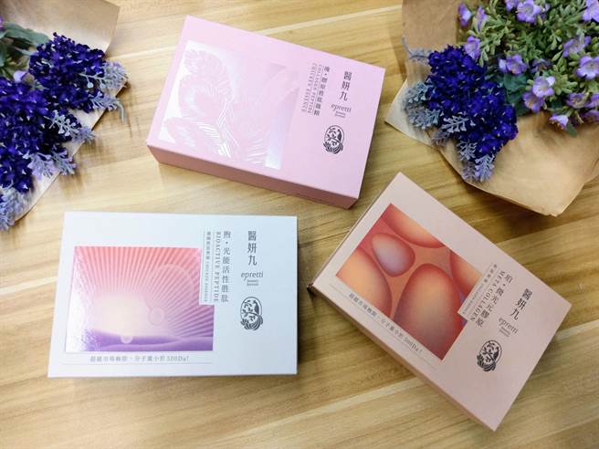 日商JELLICE杰乐生技7月28日至7月31日，参与南港展览馆亚洲生技大展，这次推出「医妍九」3款新品。（柯宗纬翻摄）