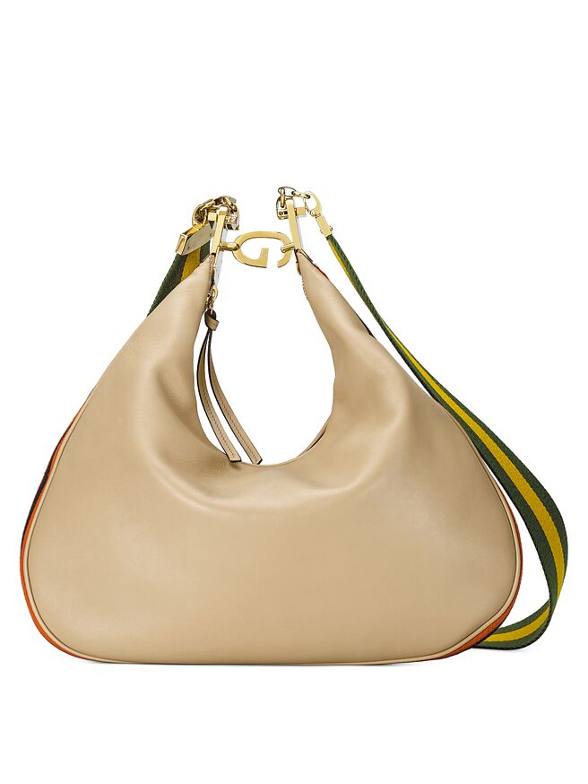 Gucci Attache米色中號肩背提包，10萬6900元。（Gucci提供）