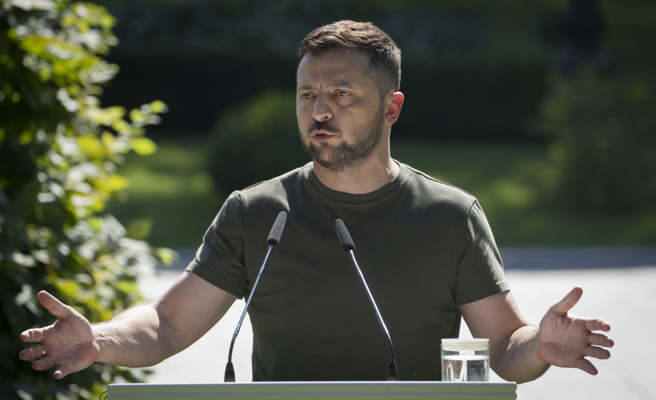 烏克蘭總統澤倫斯基（Volodymyr Zelenskyy）。(圖／美聯社)