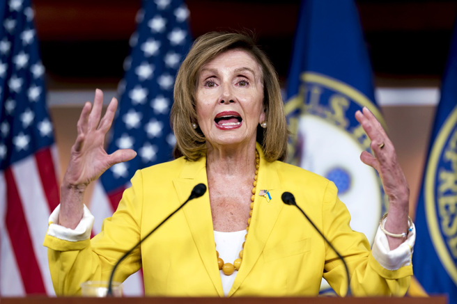 美国眾议院议长裴洛西（Nancy Pelosi）31日发布新闻稿公布亚洲行程，行程中包含新加坡、马来西亚、南韩、日本，但未出现台湾。（资料照／美联社）