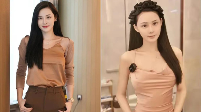 張穎穎曬出素顏照與影片，眼尖的網友發現她的手上竟有戒指。(圖/微博)