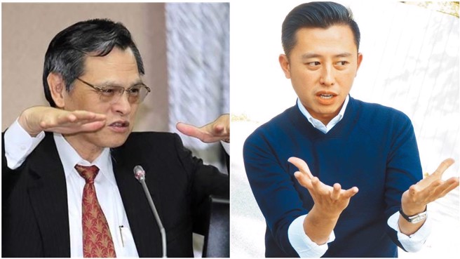 民进党桃园市长参选人林智坚（右）卷入论文抄袭风波，而林的指导教授、国安局长陈明通（左）今（31）日稍早发表最新声明强调，当初是他先协助林进行论文的修正后，才交给余正煌参考。（中时资料照）