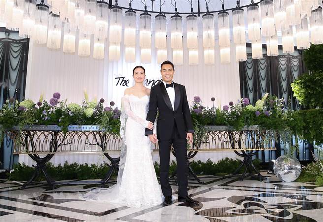 楊祐寧與老婆Melinda開心舉辦婚宴。（陳俊吉攝）