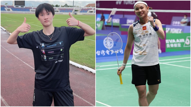 陳雨菲（左）的魔鬼訓練， 讓戴資穎也來按讚。（圖/陳雨菲、戴資穎IG）