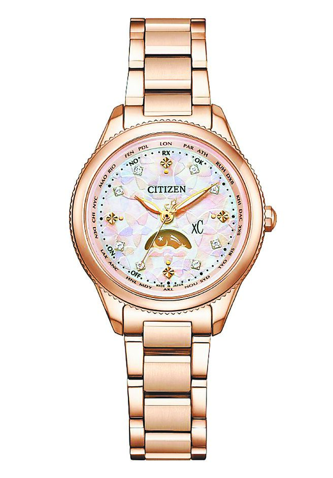 CITIZEN韶光櫻花限定款EE1004-57W女表，全台灣限量120只，3萬8900元。（CITIZEN提供）