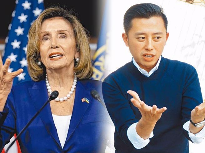 左起：美國眾議院議長裴洛西（Nancy Pelosi）、民進黨桃園市長參選人林智堅。（合成圖／素材取自美聯社、本報系資料照）