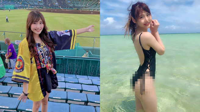 日本野球妹擁有超甜美笑容，讓人看了有初戀的感覺。(圖/みなみまる IG)