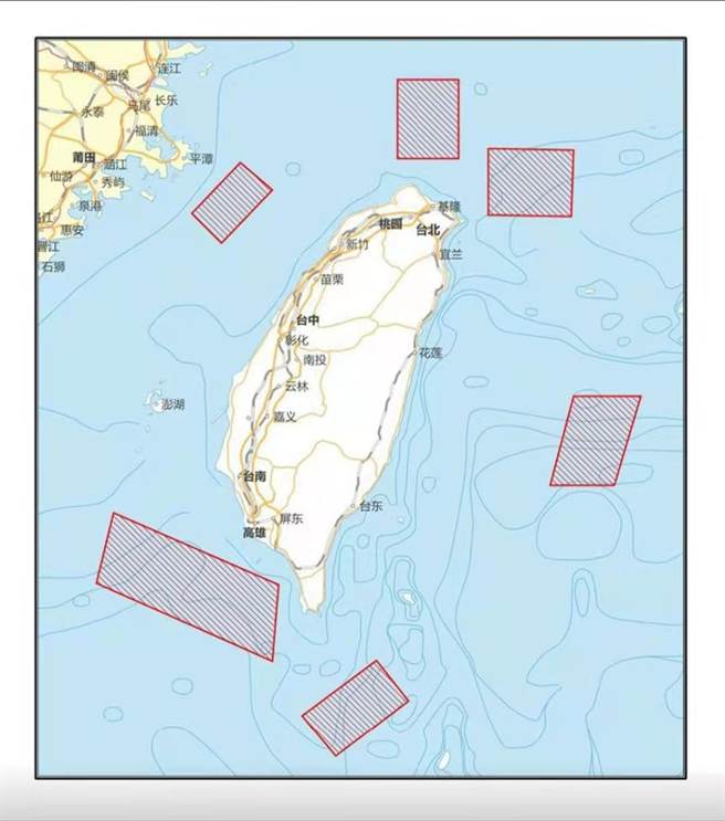 大陸解放軍2日晚間公告，4日起將在台灣本島周邊進行軍演。（新華社）