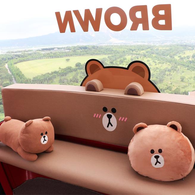 「天空之梦」摩天轮打造出可爱的LINE FRIENDS主题车厢。（丽宝乐园渡假区提供）