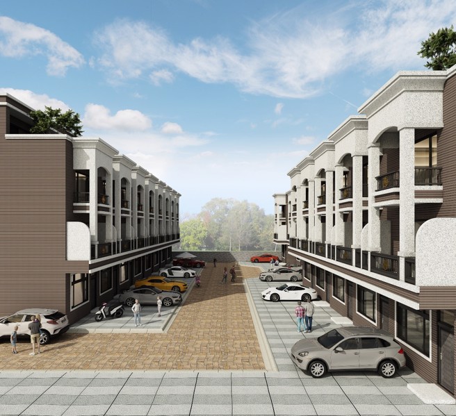 本案为建坪61-64坪的智能别墅，规划2排建筑，分别8栋与10栋。(图/成裕建设提供)