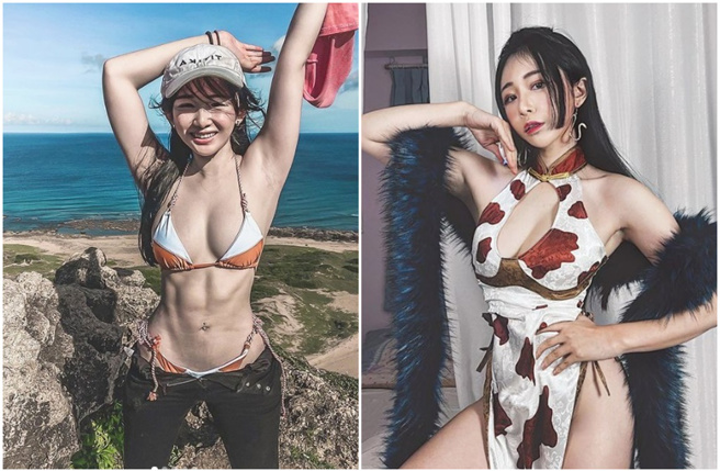 健美网红林少榆（机机）有「理工女神」封号。(ggshacylin IG)