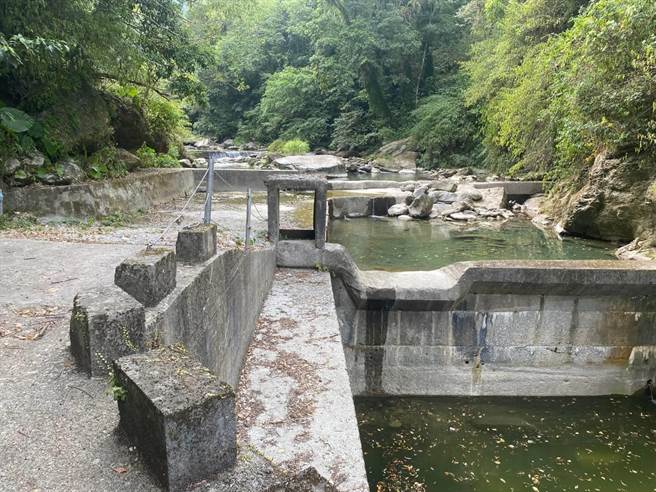娑婆礑溪溪水锐减。（自来水公司提供）