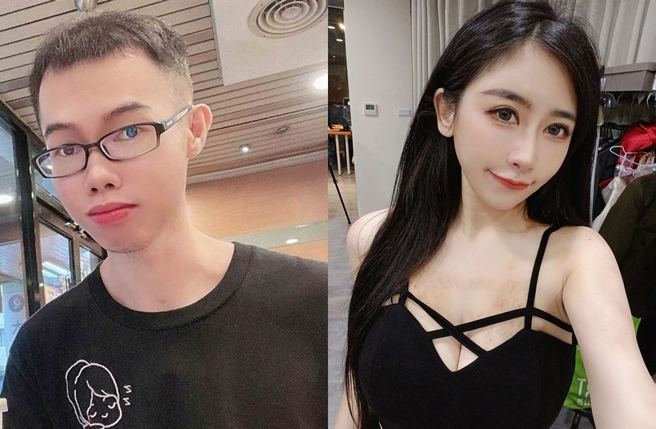 鄧佳華（左）的新工作辣模女老闆（右）回應鄧佳華的工作狀況。（圖／鄧佳華、蜜糖小希希陪你吃喝美一天facebook）