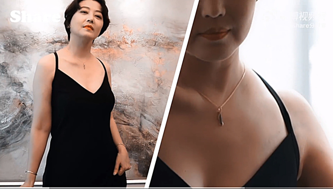 周海媚受访罕见秀性感。（图／翻摄自Share分享客微博）