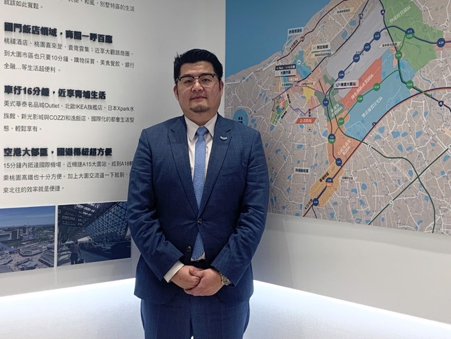 海悦广告业务部经理黄拓勛表示，航空城已储备满满地发展能量，再加上亲民房价使其成为房市热区。(图/卜彦之摄)