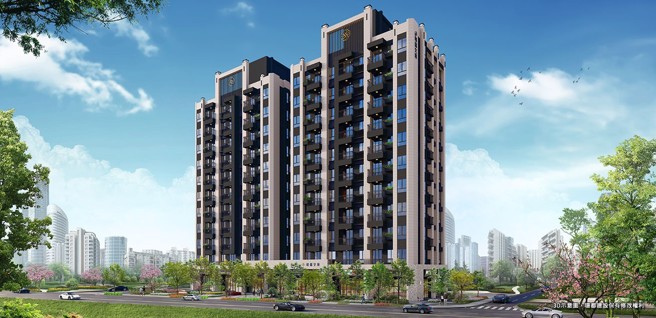 「璟都文华」建筑外观3D示意图。(图/璟都建设提供)