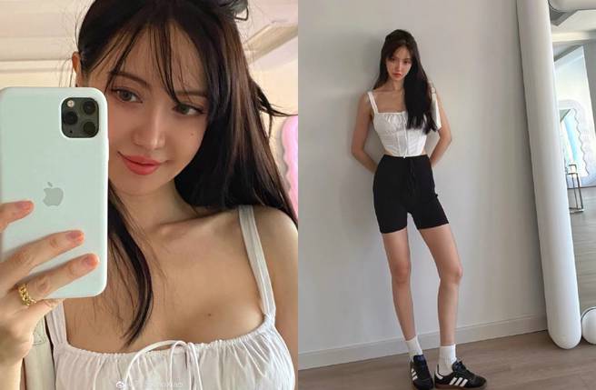 萧潇身材不科学，完全不像43岁。(图／取自萧潇微博)