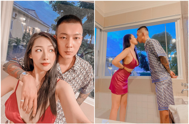 鳳梨和女友歐菈穩定交往。（鳳梨 吳泓逸臉書）