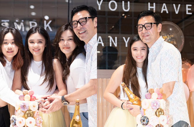 锺镇涛夫妻日前替女儿钟懿庆生。（图／翻摄自fan_fan_fanchiang IG；翻摄自锺镇涛微博）