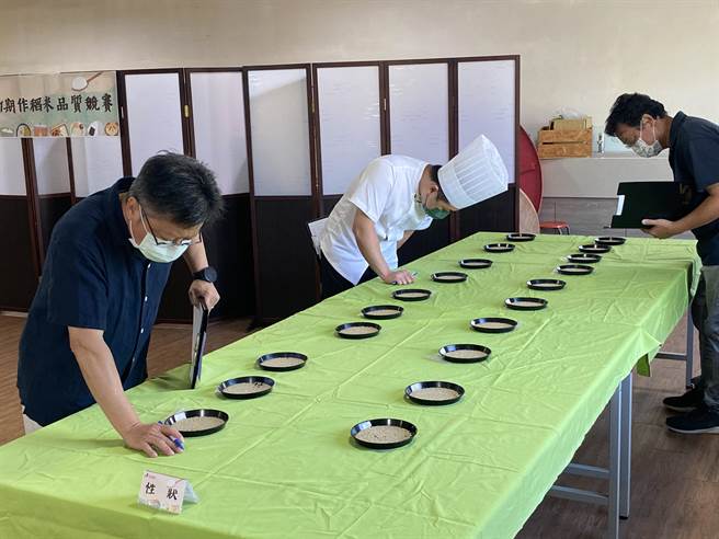 台东池上乡公所5日办理第1期作稻米品质竞赛。（蔡旻妤摄）