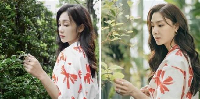 邱子芯受邀仿拍，向韩剧女主角致敬。（汗土娱乐提供）