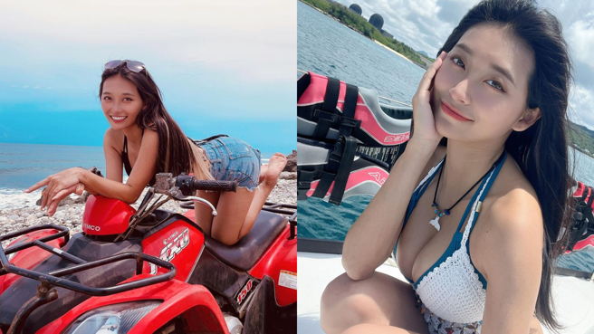 祈锦鈅貌似确定有新欢，还跟对方到海边约会甚至牵手。(图/祈锦鈅 IG)