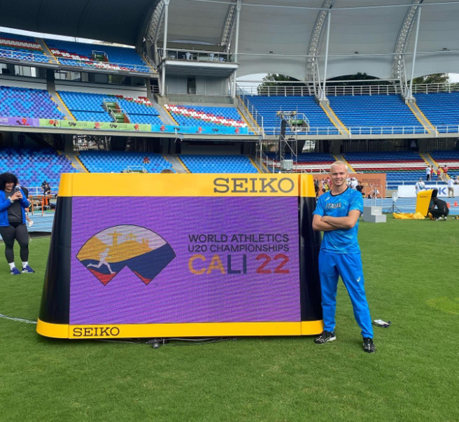 义大利十项全能选手诺尼诺（Alberto Nonino）参加2022年世界田径U20锦标赛。(图/截自@alberto_nonino_quellovero IG)