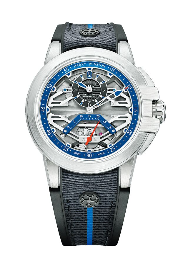 海瑞溫斯頓Project Z15腕錶，以輕盈堅固的鋯合金打造，全球限量300只。（Harry Winston提供）