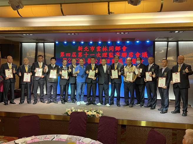 侯友宜晚间出席云林同乡会感恩餐会。（王扬杰摄）