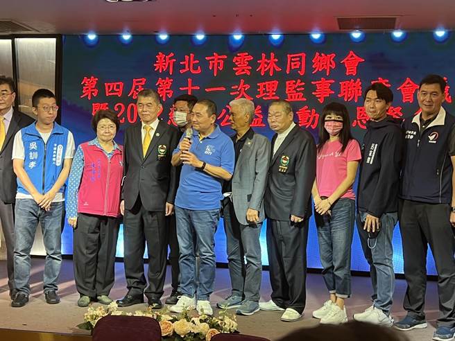 侯友宜晚间出席云林同乡会感恩餐会。（王扬杰摄）