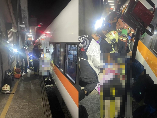 台鐵248車次太魯閣號今（6日）晚8時許行經新北市猴硐車站時，1名男子疑似掉落至鐵軌上遭列車撞上，警消到場時男子已無呼吸心跳。