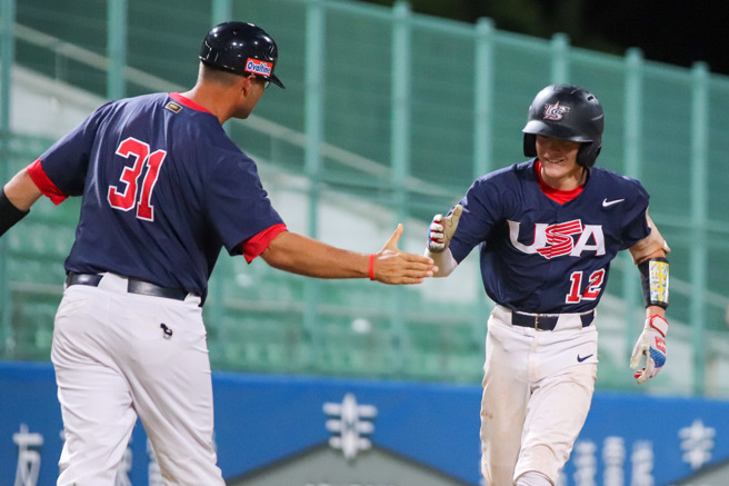 美國隊安德森單場雙響炮。（中華棒協提供）