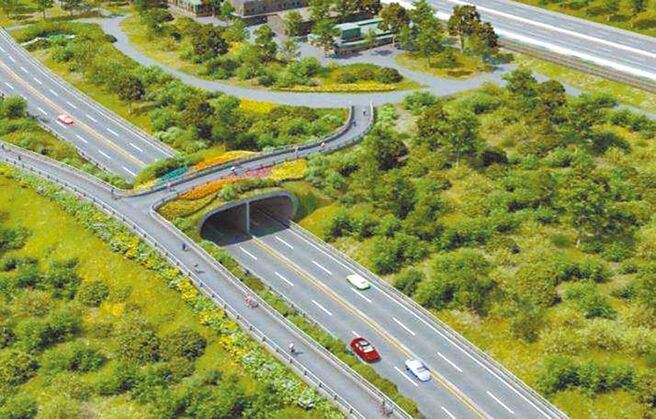 未來淡北道路完工後，將可分散台2線竹圍路段的壅塞車流，成為淡水民眾重要的聯外道路。圖為完工模擬圖。（新北市府工務局提供／黃敬文新北傳真）