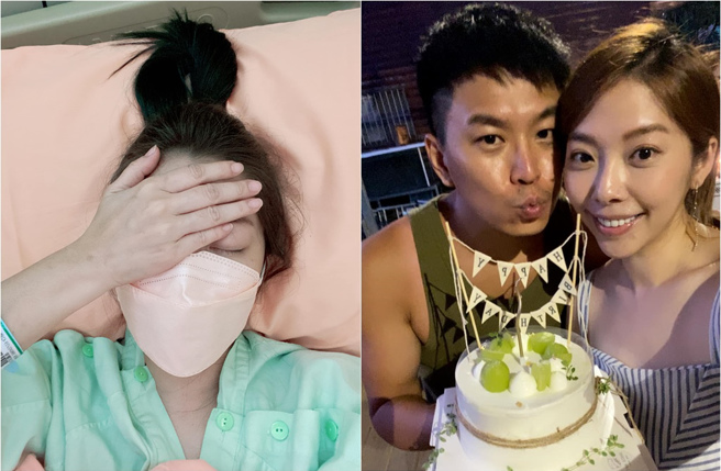 阿弟老婆因肚子痛突然送急诊，结果诊断是盲肠炎，立即动刀。(取材自Mei 邱馨苇脸书)