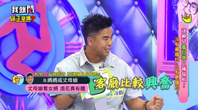 柯有伦自爆和老婆在客厅办事时，差点遭岳母直击。（东森超视提供）