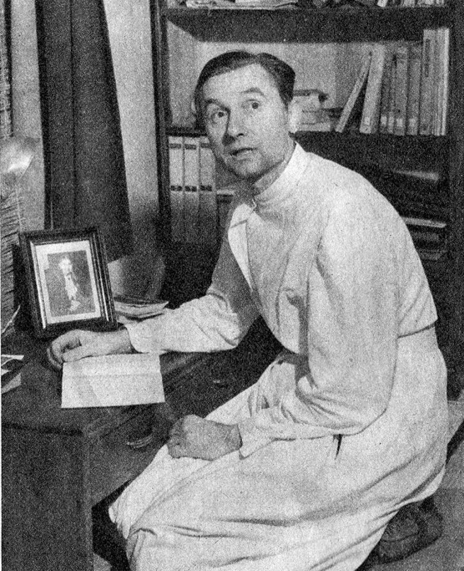 威廉．克莱因佐格神父，是赫西选择的六位〈广岛〉主角中的第一位。居住在广岛的克莱因佐格神父担任赫西的翻译，引介他认识其他爆炸幸存者，即所谓的「被爆者」。(图/尖端出版提供)