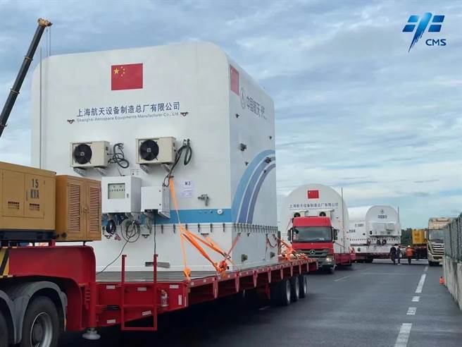 中国太空站第2个实验舱段—梦天实验舱已完成出厂前所有研制工作，于近日运抵文昌航天发射场。（中国载人航天工程办公室）