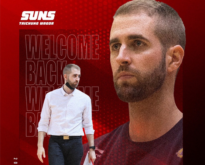 台中葳格太陽續約西班牙籍助理教練賈西亞。（台中葳格太陽提供）