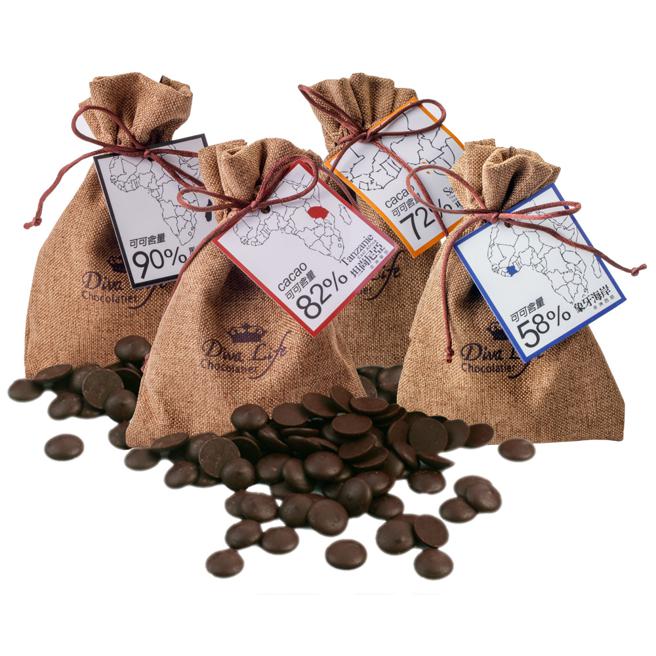 汉神百货的Diva Life麻布袋巧克力系列，14日前享买二送一优惠。（汉神百货提供）