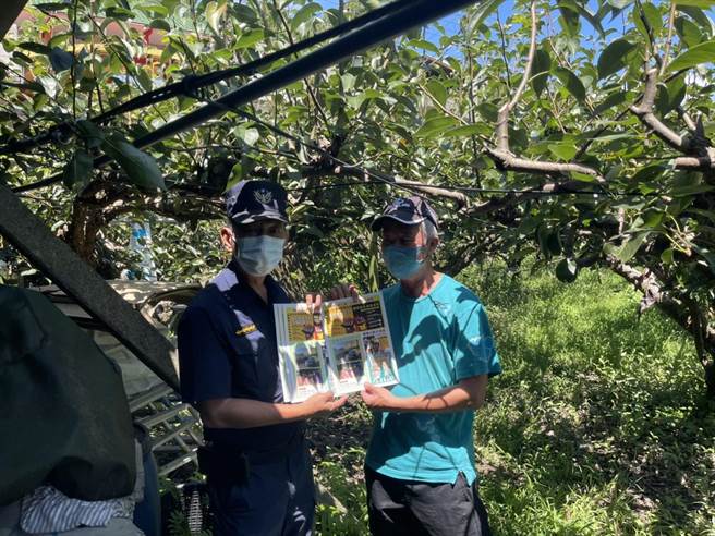 东势警分局土牛派出所启动「护农专案」，与当地守望相助队、农民合作联防，共同守护辛劳耕作的果实。（警方提供）