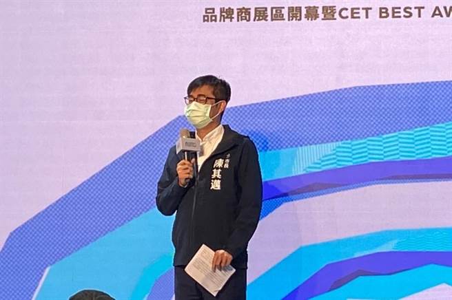 国民党副主席夏立言10日率团访问中国大陆，陈其迈出席活动时也严厉指责此项行为。（杨舒婷摄）