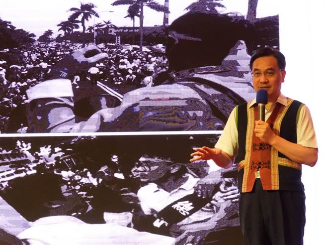 原住民族委员会今在花莲美仑饭店召开「原住民族保留地增划编推动情形及花莲县改进方案」说明会，由主委夷将·拔路儿说明花莲县内目前的进度与改进方案。（罗亦晽摄）