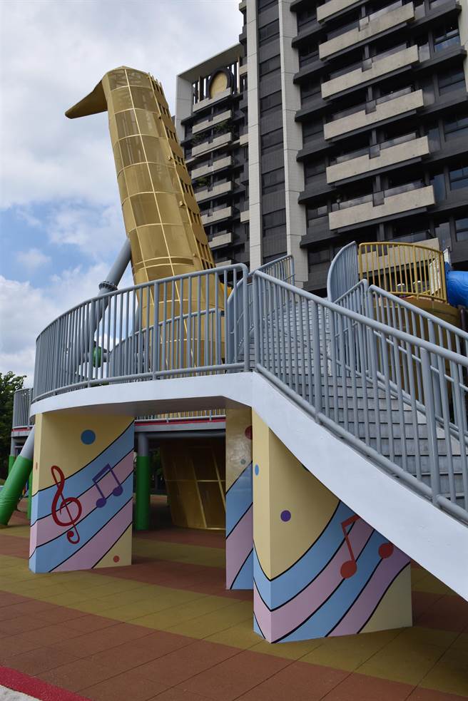 头份市音乐公园位在尚顺广场旁住宅区。（谢明俊摄）