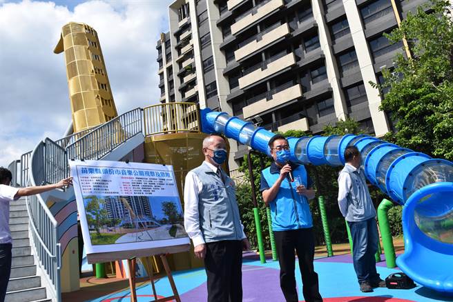 国民党提名的苗栗县长参选人谢福弘到场致意。（谢明俊摄）