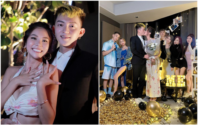 蕾菈被求婚的照片，意外被酸民譏笑。（圖／IG@蕾菈）